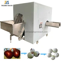 Sipulin kuorinta- ja juurileikkuukone